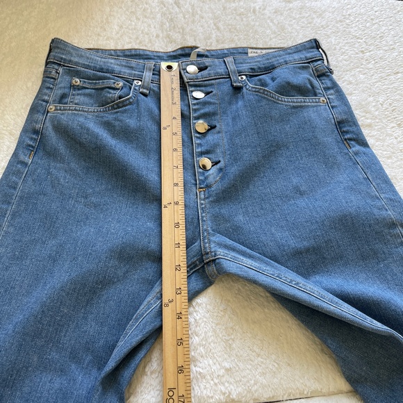 Rag and Bone Nina High Rise Ankle Skinny Jeans Size 30 Light Wash Button fly - Picture 12 of 14